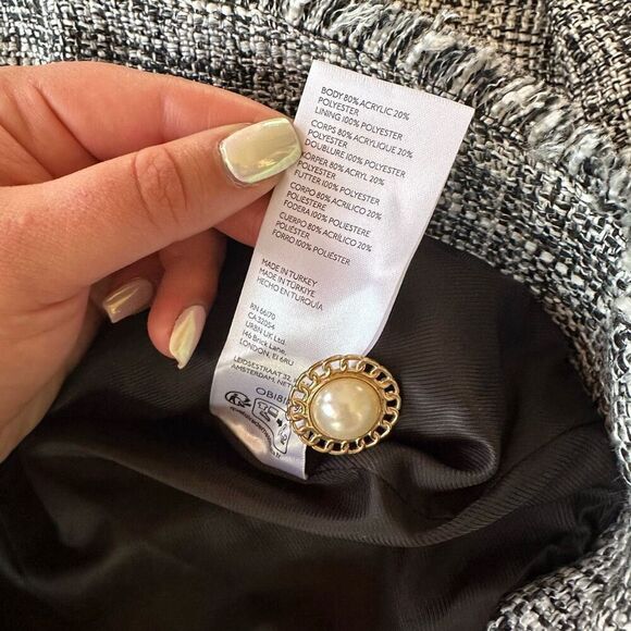 🍂NWT Anthropologie Maeve Double-Breasted Tweed Jacket | Size 12 - Picture 11 of 11